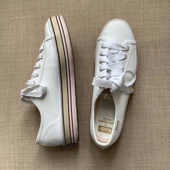 KATE SPADE for KEDS Sneakers White Canvas Size 7.5 Narrow **READ - Picture 10 of 15